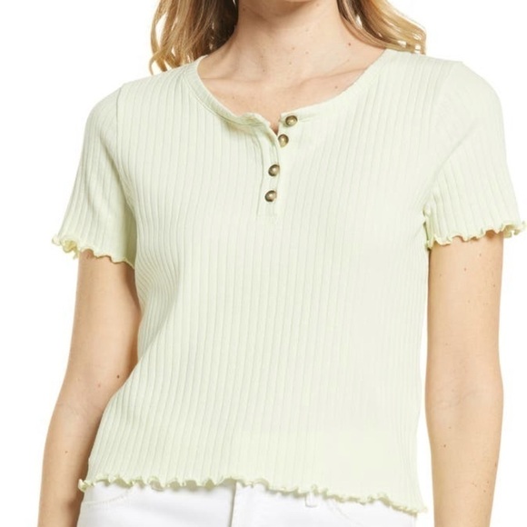 MADEWELL Supercrop Henley Tee - Picture 1 of 7